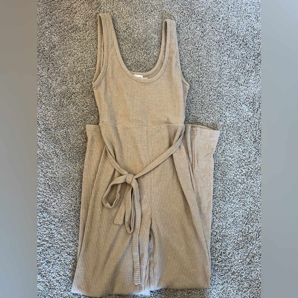Princess Polly Soft Tan Jumpsuit Size 8